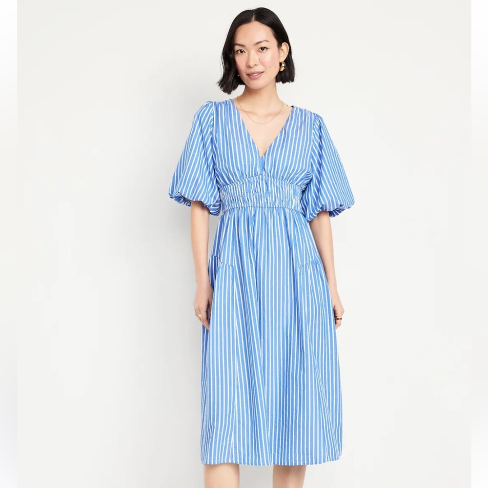 Old Navy Puff Sleeve Midi Dress